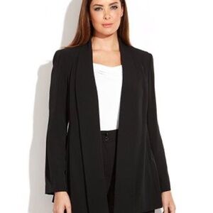 Calvin Klein Women's Elegant Black  Open Front Blazer